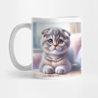 Scottfish Fold Watercolor Kitten - Cute Kitties Mug